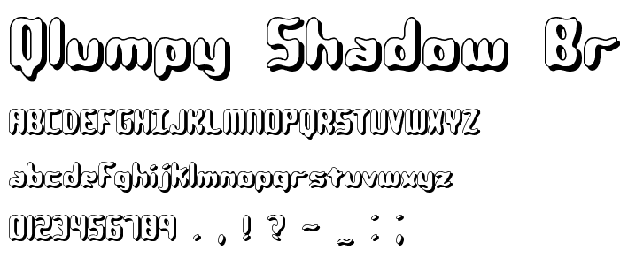 Qlumpy Shadow BRK font